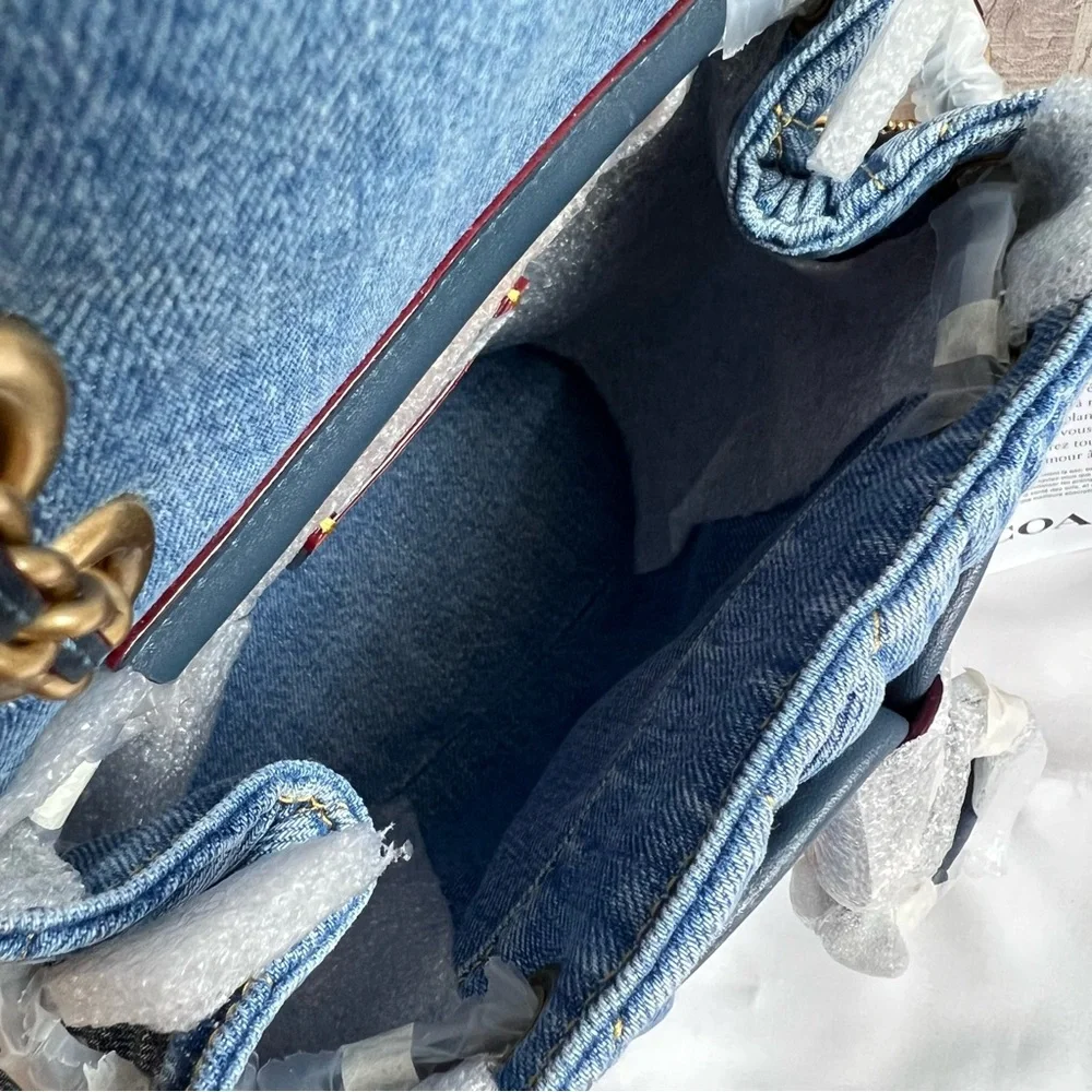 Coach Tabby Denim Backpack - Picture 11 of 12